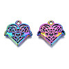 Rack Plating Rainbow Color Alloy Pendants PALLOY-S180-319-3