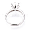 Rhodium Plated 925 Sterling Silver Solitaire Ring Setting STER-T008-20P-3