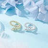 2Pcs 2 Colors Electroplate Non-magnetic Synthetic Hematite Bead Cuff Rings RJEW-JR00904-03-1
