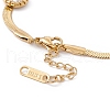 Plastic Pearl Flower Beaded Herringbone Chan Bracelet BJEW-G656-04G-4