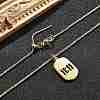 Adjustable Brass Hollow 11:11 Number Oval Pendant Necklaces NJEW-NH0001-06G-1