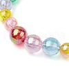 Kids Round Acrylic Beaded Stretch Bracelets BJEW-JB11558-04-3