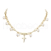 Mother's Day Jewellery Shell Pearl Necklaces NJEW-JN04875-1