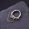 316L Stainless Steel Micro Pave Cubic Zirconia Hoop Nose Rings WG352E4-09-1