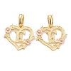 Real 18K Gold Plated Brass  Pendants KK-J042-43G-E-1