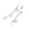 304 Stainless Steel Star & Moon Dangle Earrings EJEW-JE06394-5