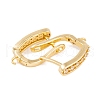 Rack Plating Brass Cubic Zirconia Hoop Earring Findings KK-S374-04G-04-2
