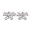 Brass Micro Pave Clear Cubic Zirconia Charms KK-L212-14P-1