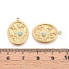 304 Stainless Steel Pave Natural Amazonite Pendants STAS-N109-187G-3