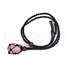 Natural Rose Quartz Nugget Pendant Necklaces PW-WG13010-10-1