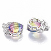 Brass Micro Pave Cubic Zirconia Pendants X-GLAA-N036-01B-3