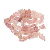 Raw Rough Natural Strawberry Quartz Beads Strands G-M453-D04-3