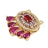 Brass Micro Pave Cubic Zirconia Pendants KK-S526-11G-A-2