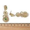 Vortex Spiral 304 Stainless Steel Dangle Stud Earrings EJEW-Q028-01C-G-3