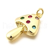 Brass Micro Pave Cubic Zirconia Pendants KK-F896-03G-2