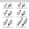 90Pcs 6 Style 304 Stainless Steel Slide On End Clasp Tubes STAS-YW0001-20-2