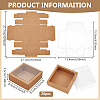 Square Paper Biscuit Boxes with Clear PVC Window CON-WH0098-16A-03-2