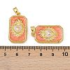 Brass Enamel Pendants KK-L190-008G-4