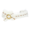 Alloy Pave Imitation Pearl Bowknot Fluffy Plush Choker Necklaces for Women HW5104-1-5