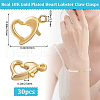 Beebeecraft 30Pcs Brass Lobster Claw Clasps KK-BBC0014-65G-2