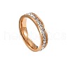 304 Stainless Steel Crystal Rhinestone Finger Rings FS-WG432ED-04-2
