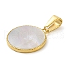 Resin Imitation White Shell Pendants STAS-R229-14B-G-2