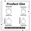 Gorgecraft 60Pcs 2 Style Silicone Pendant SIL-GF0001-43D-2