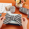 AHADERMAKER 3 Rolls 3 Colors Polyester Striped Ribbons OCOR-GA0001-87-3