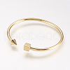 Brass Cuff Bangle X-BJEW-P168-B30-1