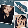 SUNNYCLUE 18Pcs 6 Size 304 Stainless Steel Grooved Finger Ring Settings RJEW-SC0001-05P-6
