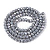 Electroplate Glass Beads Strands EGLA-A044-P4mm-B10-3