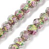 Handmade Foil Lampwork Beads Strands FOIL-S136-001C-1