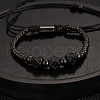 304 Stainless Steel Braided Beads Bracelets WG0F93D-34-1