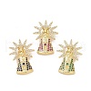 Brass Micro Pave Cubic Zirconia Pendants ZIRC-P106-47G-1