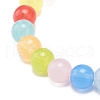 Imitation Jade Acrylic Round Beaded Stretch Bracelet for Kids BJEW-JB08721-02-4