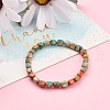 Natural Regalite/Imperial Jasper/Sea Sediment Jasper Beads Stretch Bracelets BJEW-JB05927-5
