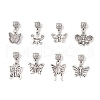 8Pcs 8 Styles Alloy Butterfly European Dangle Charms PALLOY-JF03874-1