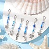 6Pcs Sea Animal Zinc Alloy Pendant Decorations HJEW-JM03159-01-2