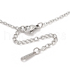304 Stainless Steel & Plastic Pearl Bowknot Pendant Cable Chain Necklaces NJEW-H044-09P-3