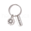Tibetan Style Alloy Keychains KEYC-JKC01208-4