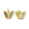 Brass Micro Pave Colorful Cubic Zirconia Charms KK-E068-VF101-1