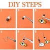 Halloween Theme DIY Alloy Enamel & Acrylic Dangle Earrings Making Kits DIY-YW0009-97-3