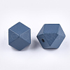 Painted Natural Wooden Beads X-WOOD-Q040-017A-03-2