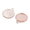 Alloy Pendant Cabochon Settings PALLOY-A18941-RG-LF-3