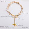 Summer Starfish 304 Stainless Steel & Natural Shell Pendant Necklaces for Women FS-WGDB1B9-01-2