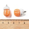 Reisn Orange Stud Earrings EJEW-B136-01-6