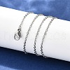 Tarnish Resistant Trendy Unisex 304 Stainless Steel Cable Chain Necklaces NJEW-M047-B-01-2