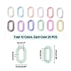 220Pcs 11 colors Transparent Acrylic Linking Rings OACR-PH0001-61-2