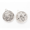 Tibetan Style Alloy Pendants TIBEP-Q064-14AS-RS-1
