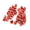 Faceted Cube Glass Cabochons X-GGLA-L007C-M-3